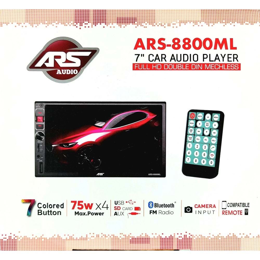 Ars-8800A 7 İnç Double Teyp (Geri Görüş Kameralı)