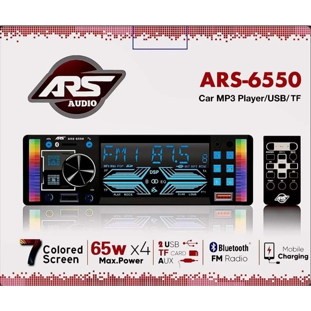 Ars Ar-6550 Geniş Ekranlı Oto Teyp App Kontrollü