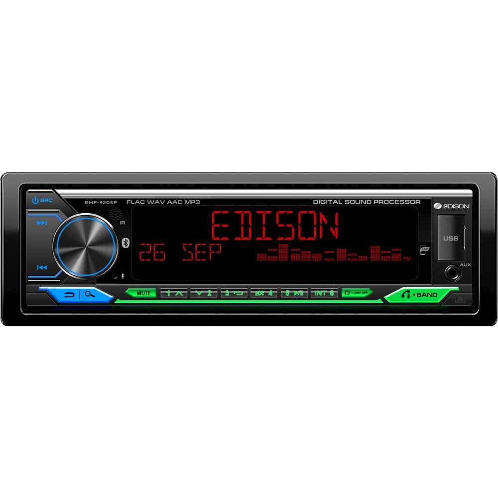 Edison EMP-94DSP 4 Anfi Çıkışı-Dsp İşlemci-App Kontrol'lü Oto Teyp