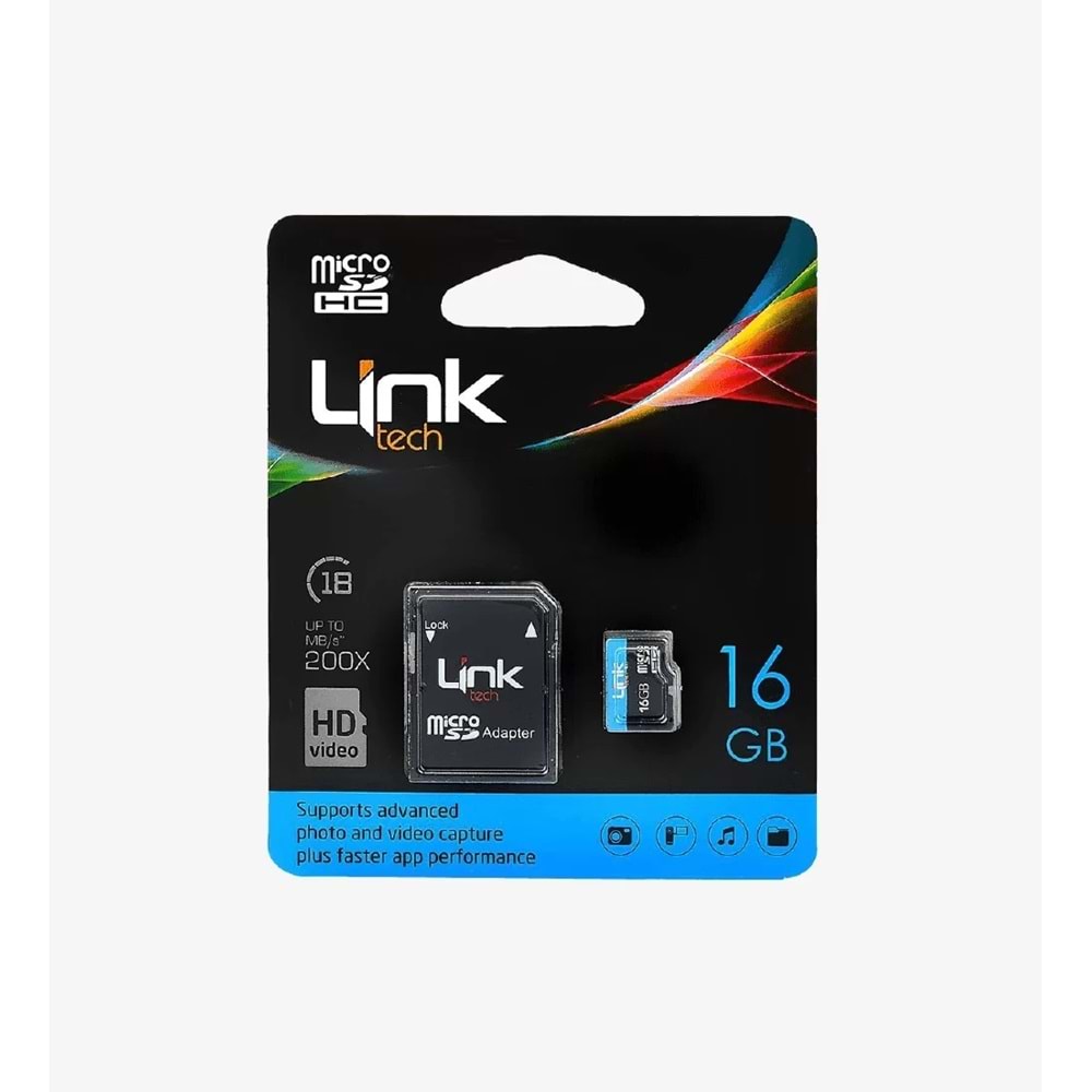 Linktech M-104 16GB Micro SD 30MB/S Hafıza Kartı
