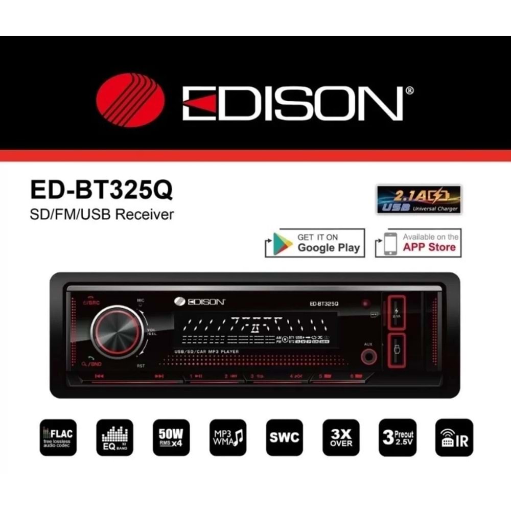 Edison Ed-Bt325Q DSP İşlemcili Oto Teyp