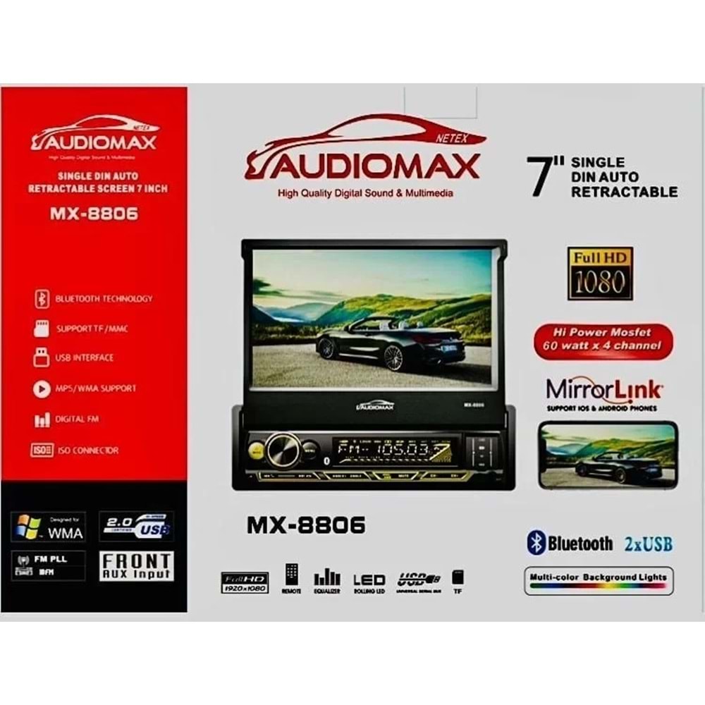 Audiomax MX-8806 Indash Oto Teyp