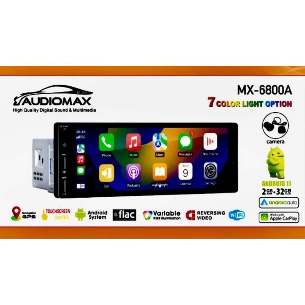 Audiomax MX-6800A 6.8 İnç Android Multimedya