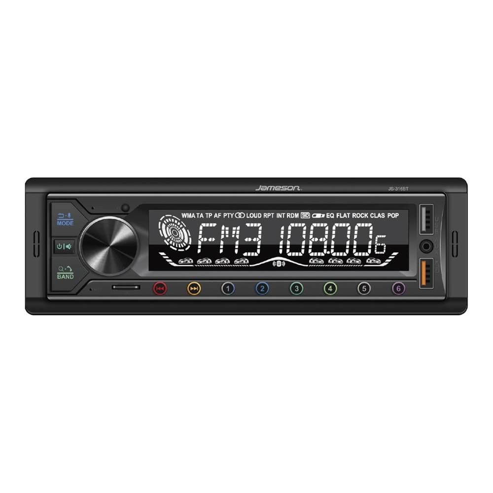 Jameson JS-316BT LCD Ekran Geniş Ekranlı Oto Teyp