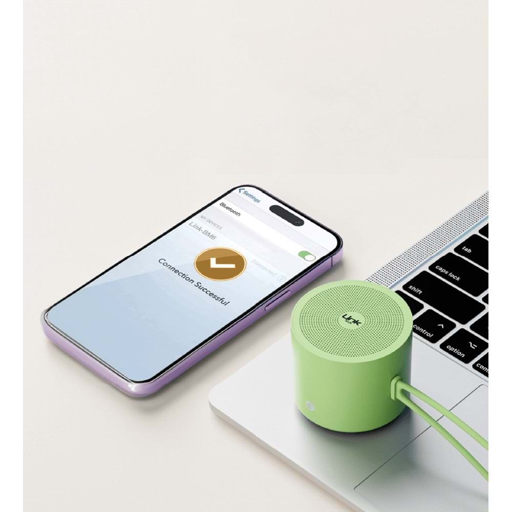 Linktech BM6 Ekstra Baslı Taşınabilir Mini Bluetooth Hoparlör
