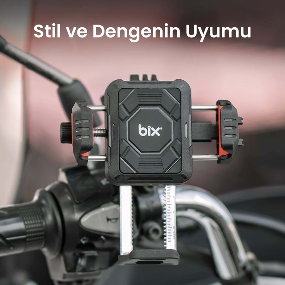 BİX BPH04 Gidon Bağlantılı Motosiklet Bisiklet Telefon Tutucu