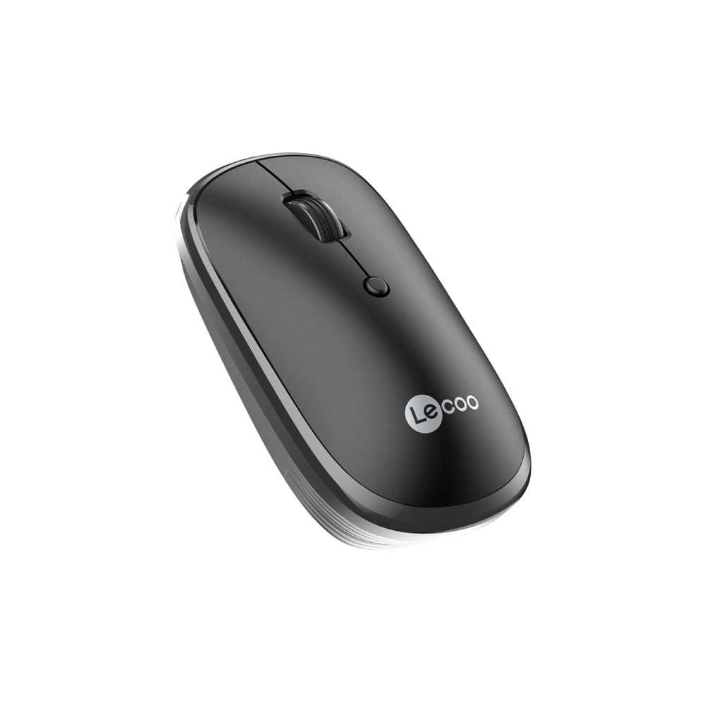 Lenovo Lecoo WS209 Şarj Edilebilir . Bluetooth Kablosuz sesiz Mouse Siyah