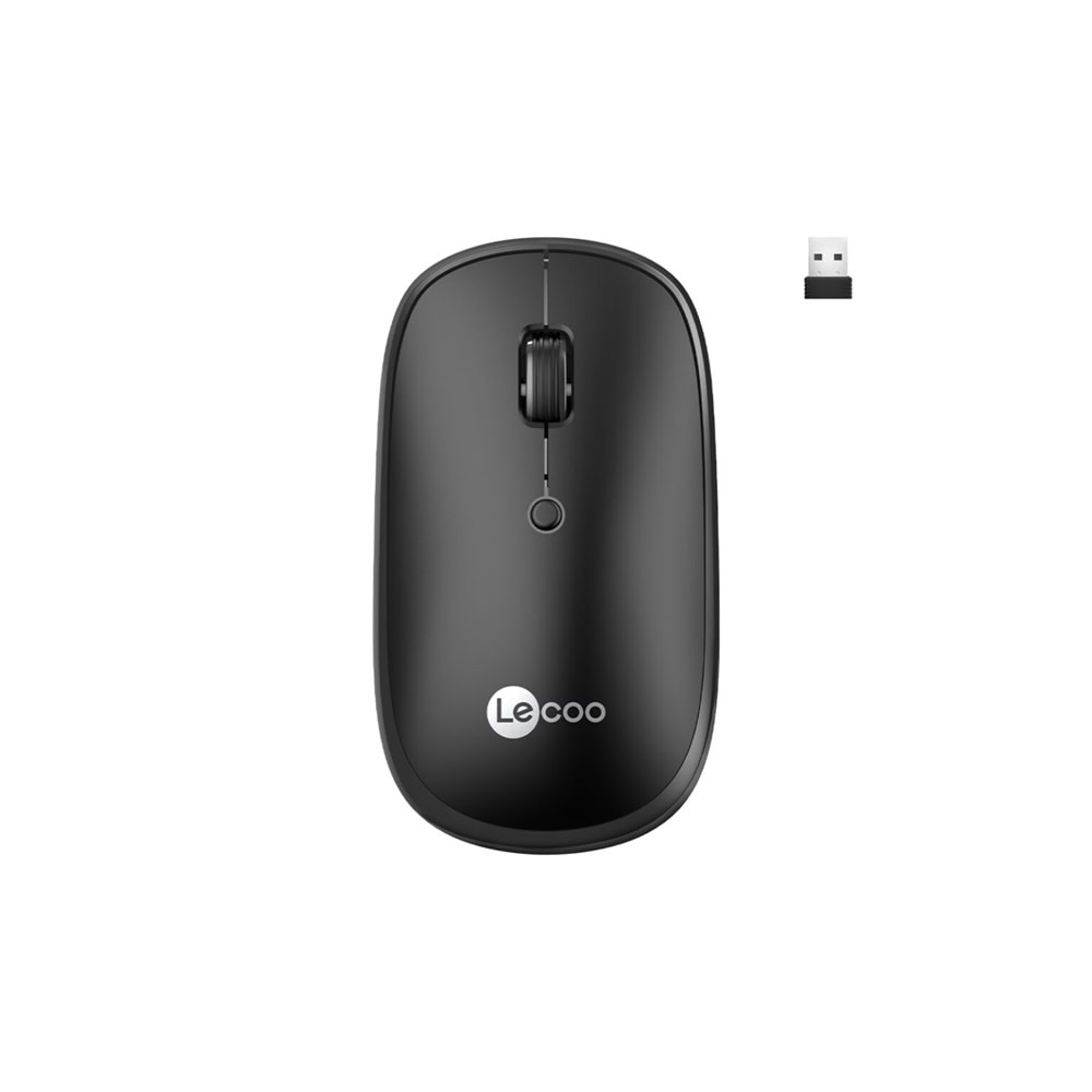 Lenovo Lecoo WS209 Şarj Edilebilir . Bluetooth Kablosuz sesiz Mouse Siyah