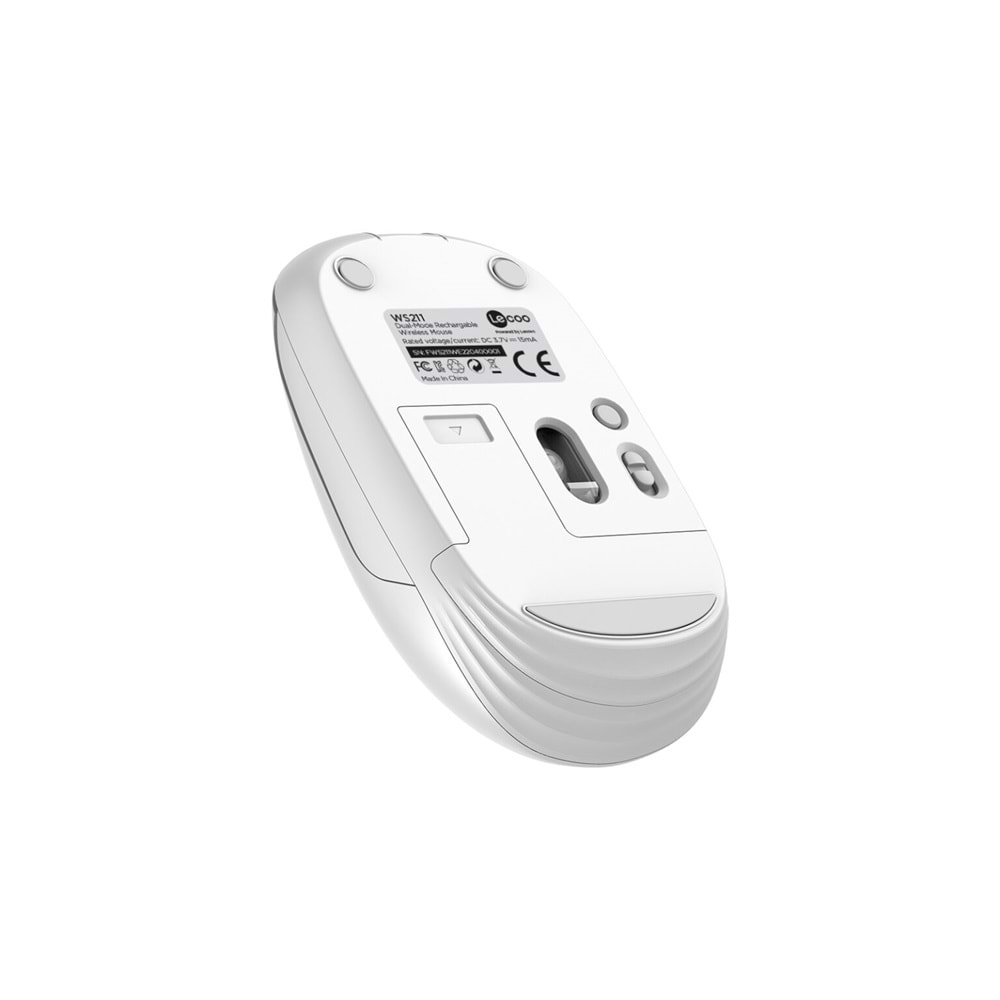 Lenovo Lecoo WS211 Şarj Edilebilir . Bluetooth Kablosuz sesiz Mouse Beyaz