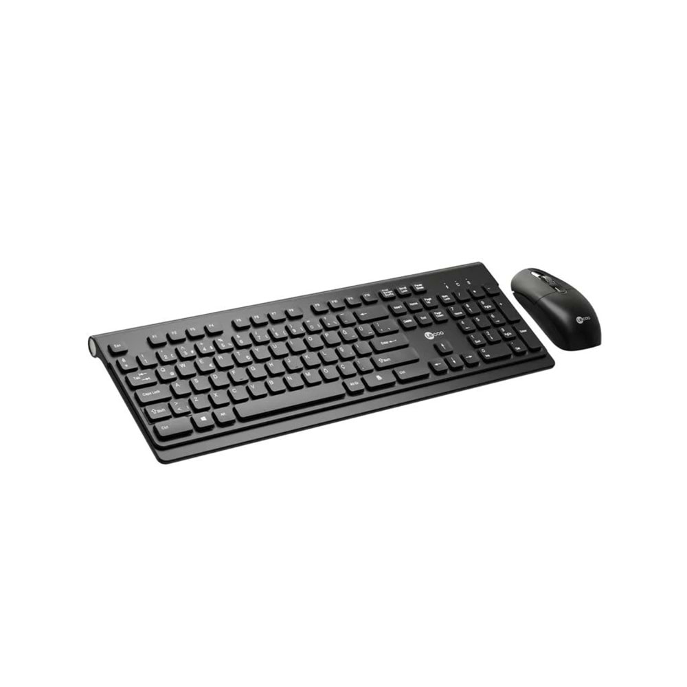 Lenovo Lecoo KW203 Kablosuz Türkçe Q Klavye & Mouse Set Siyah