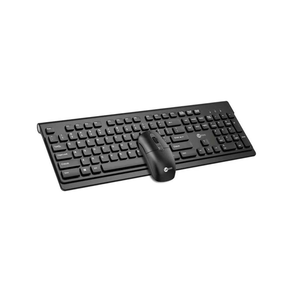 Lenovo Lecoo KW203 Kablosuz Türkçe Q Klavye & Mouse Set Siyah