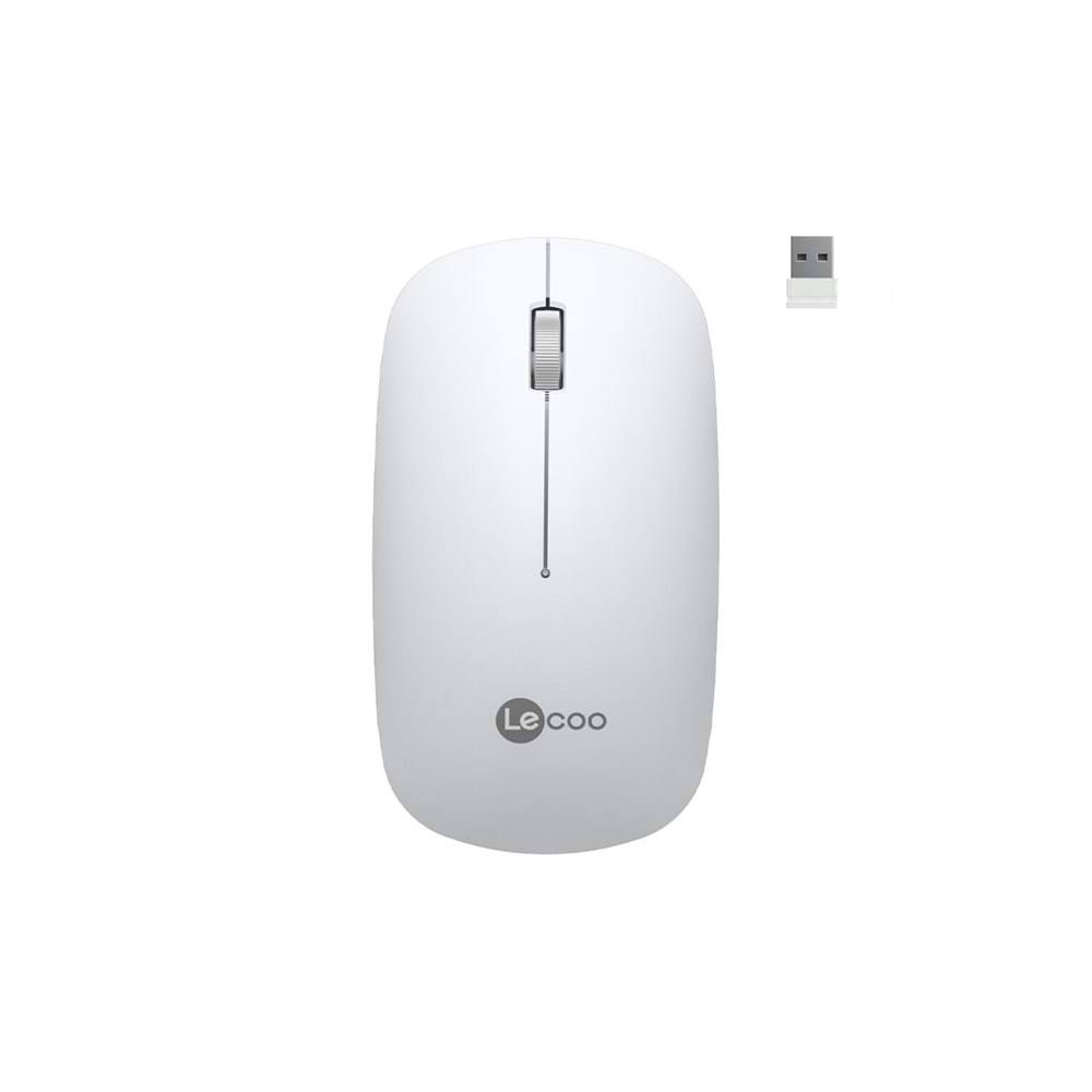 Lenovo Lecoo WS214 Kablosuz 1200DPI 3 Tuşlu Optik Mouse Beyaz