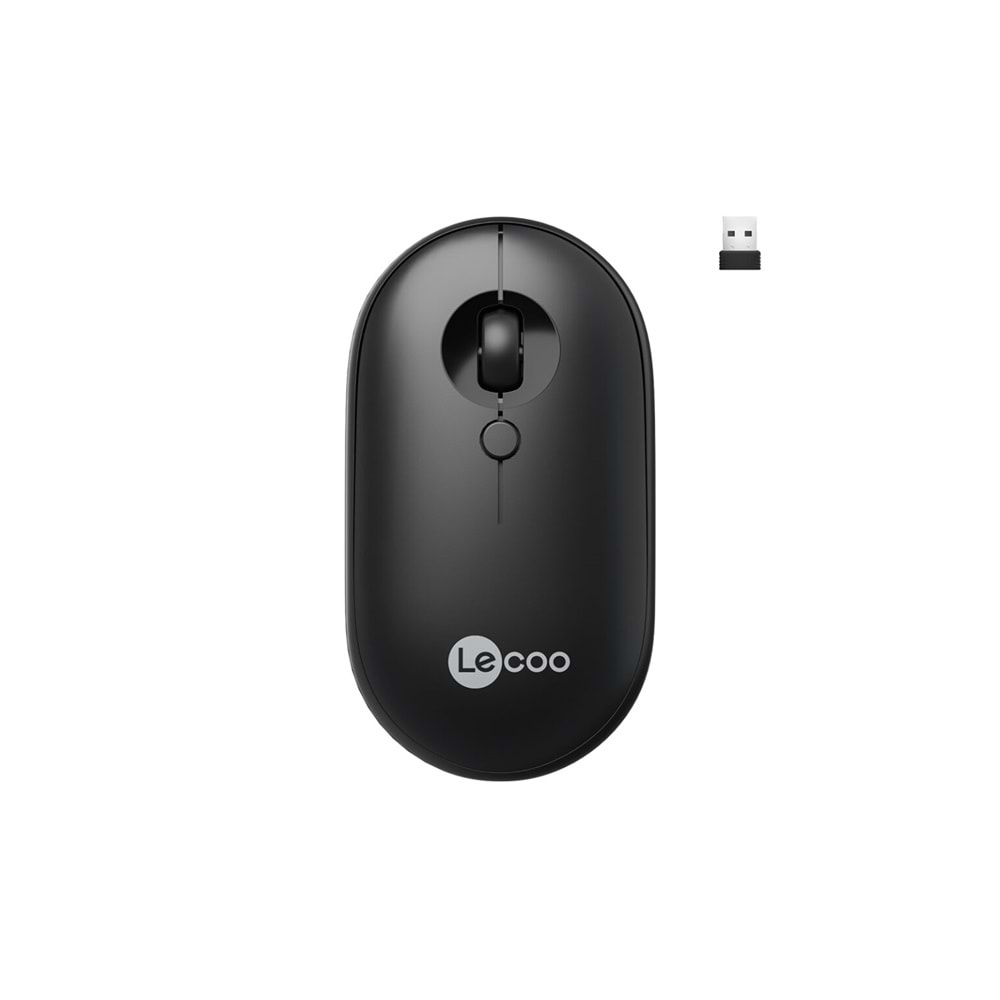 Lenovo Lecoo WS212 Kablosuz 1600DPI 4 Tuşlu Optik Mouse Siyah