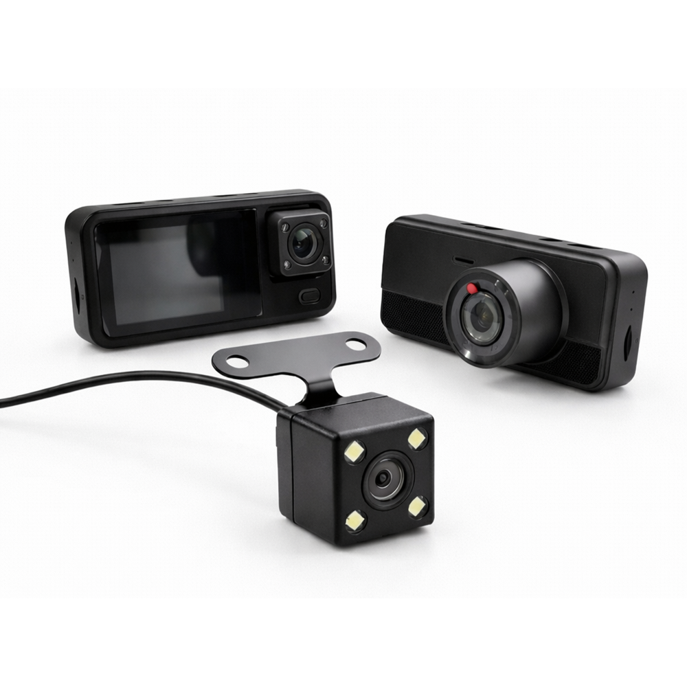 CARBOON A15 WİFİ ARAÇ KAYIT KAMERASI 3 KAMERALI ÖN İÇ ARKA (Uygun Seri)