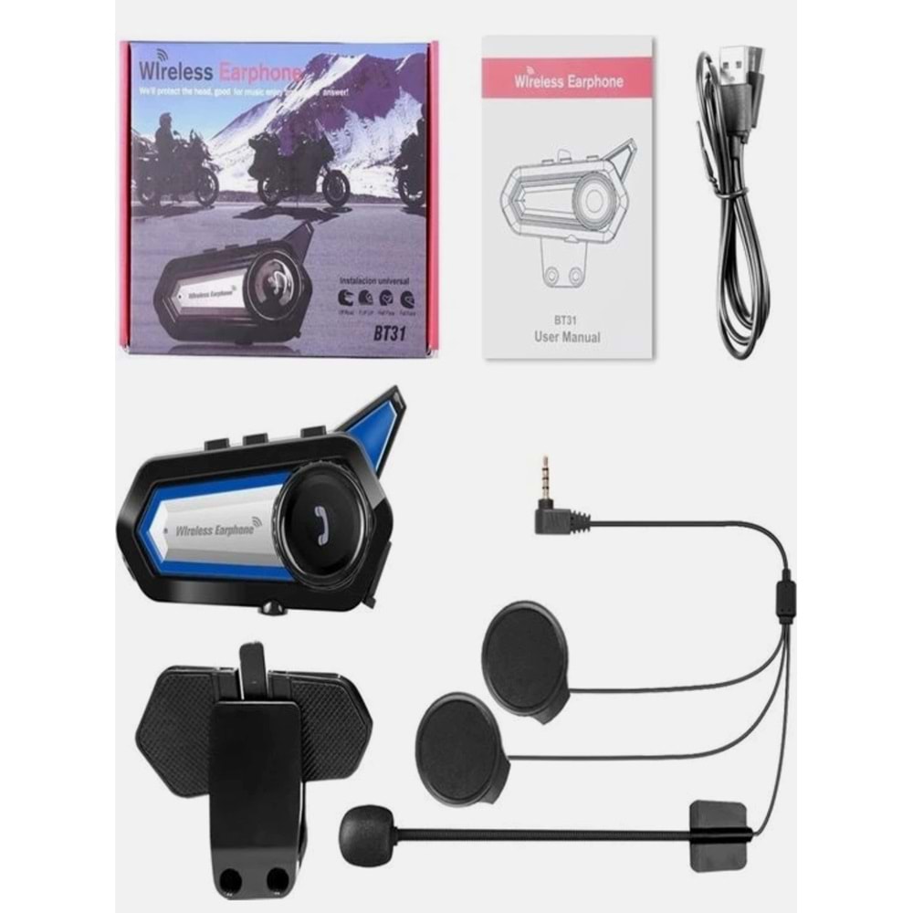 BT31 KASK İNTERKOM WIRELESS EARPHONE