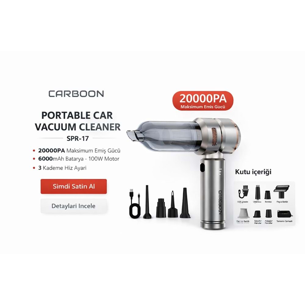 CARBOON SPR-17 ARAÇ SÜPÜRGESİ