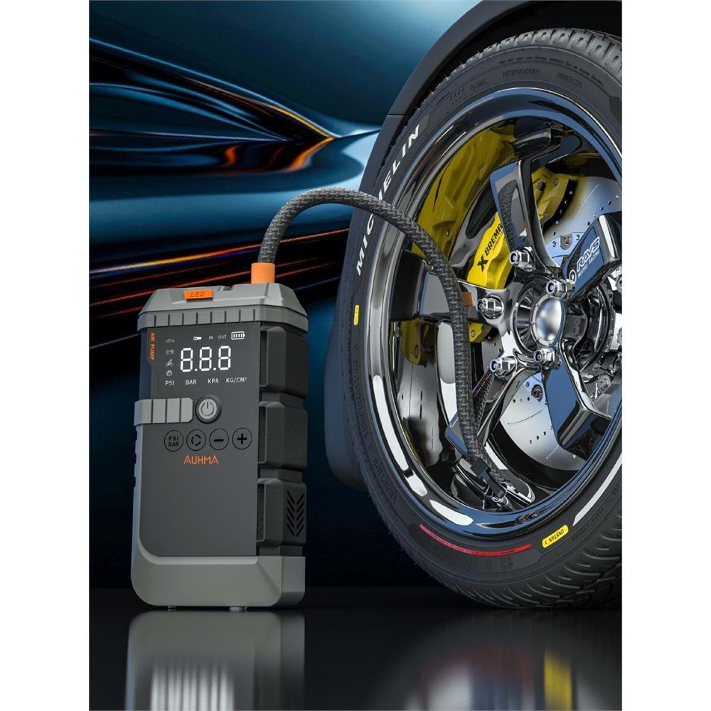 AUHMA A7711 Taşınabilir Akü Takviyeli Kompresörlü Hava Pompası