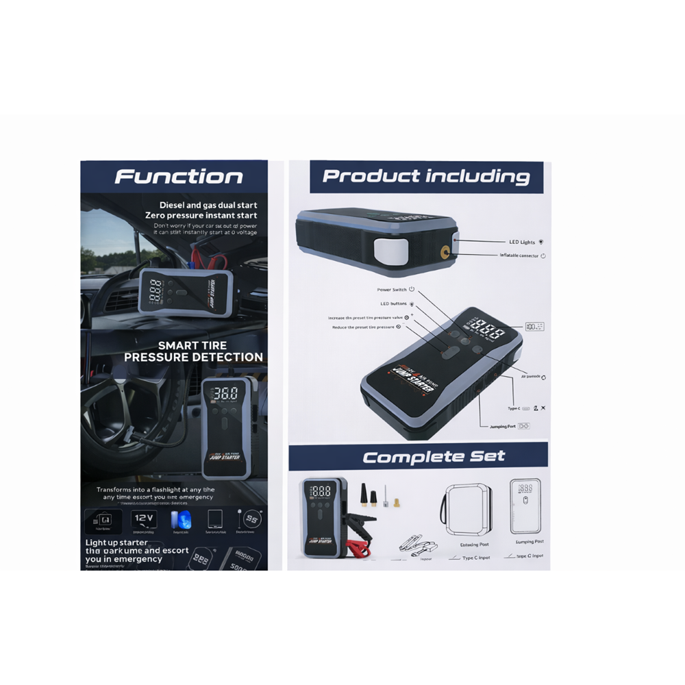 LUNVO S3 12000MA AKÜ TAKVİYE POMPA POWERBANK VE FENER