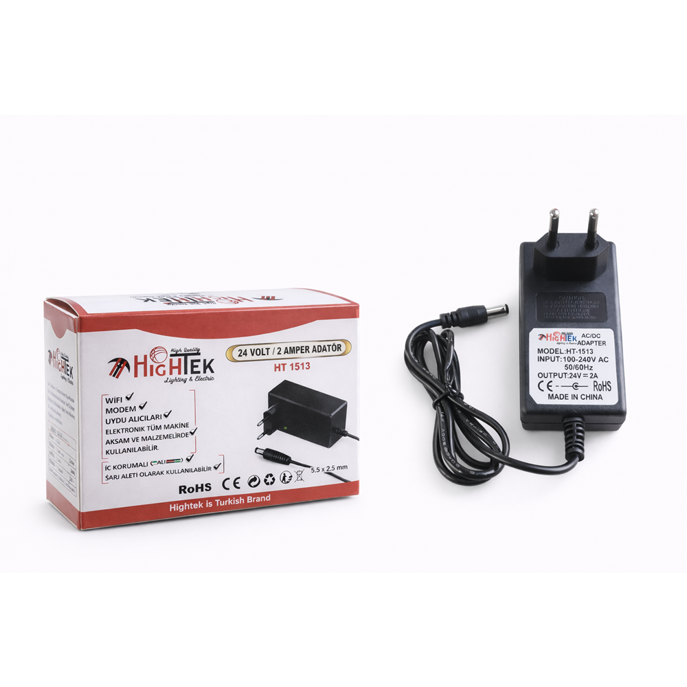 HİGHTEK HT-1513 24V 2A PLASTİK KASA ADAPTÖR
