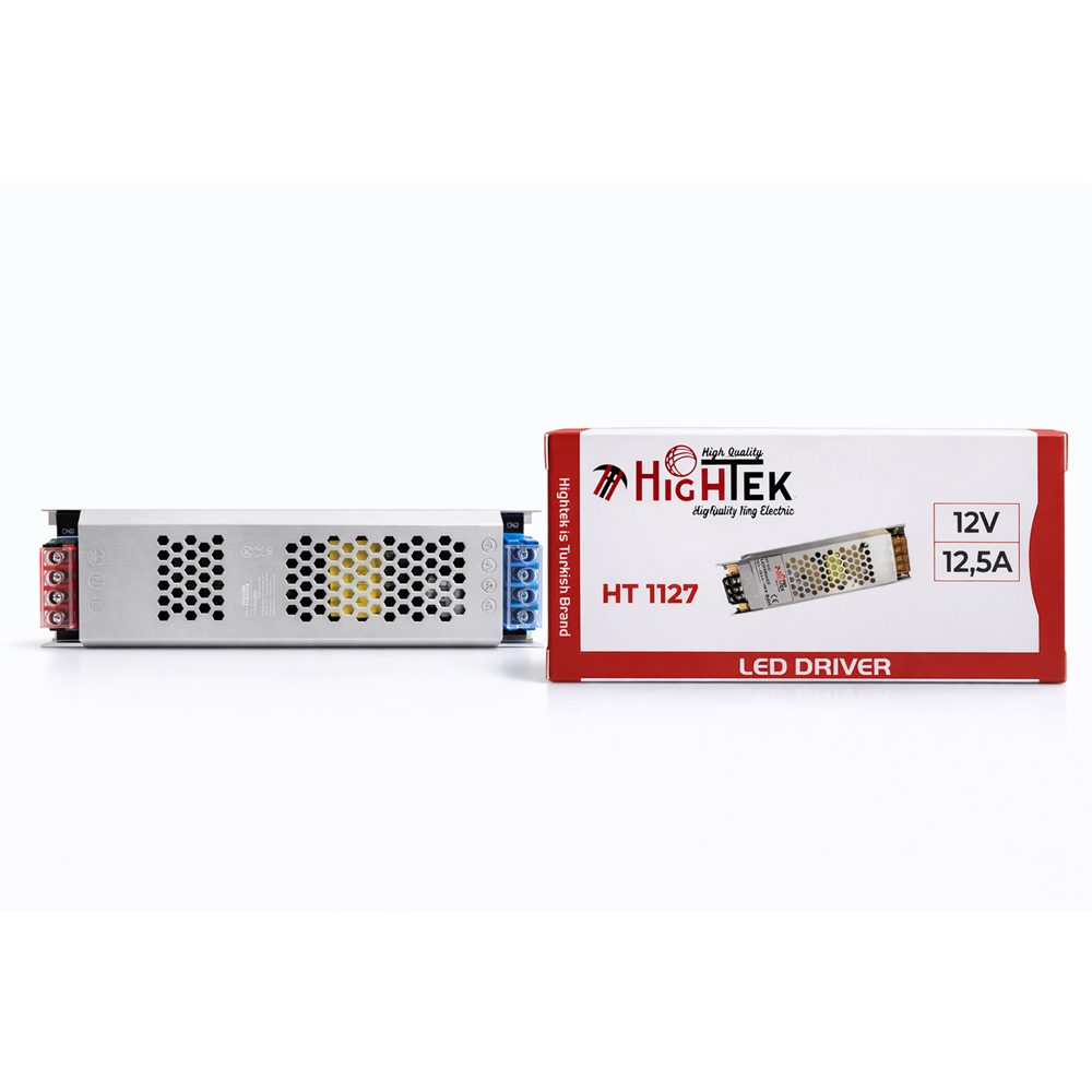 HİGHTEK HT-1127 12V 12,5A ULTRA SLİM KASA LED DRİVER ADAPTÖR