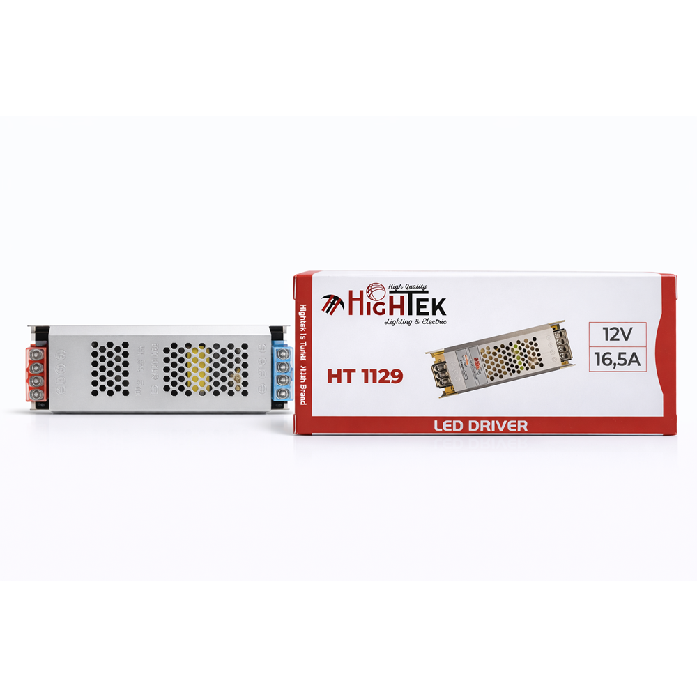 HİGHTEK HT-1129 12V 16,5A ULTRA SLİM LED DRİVER ADAPTÖR
