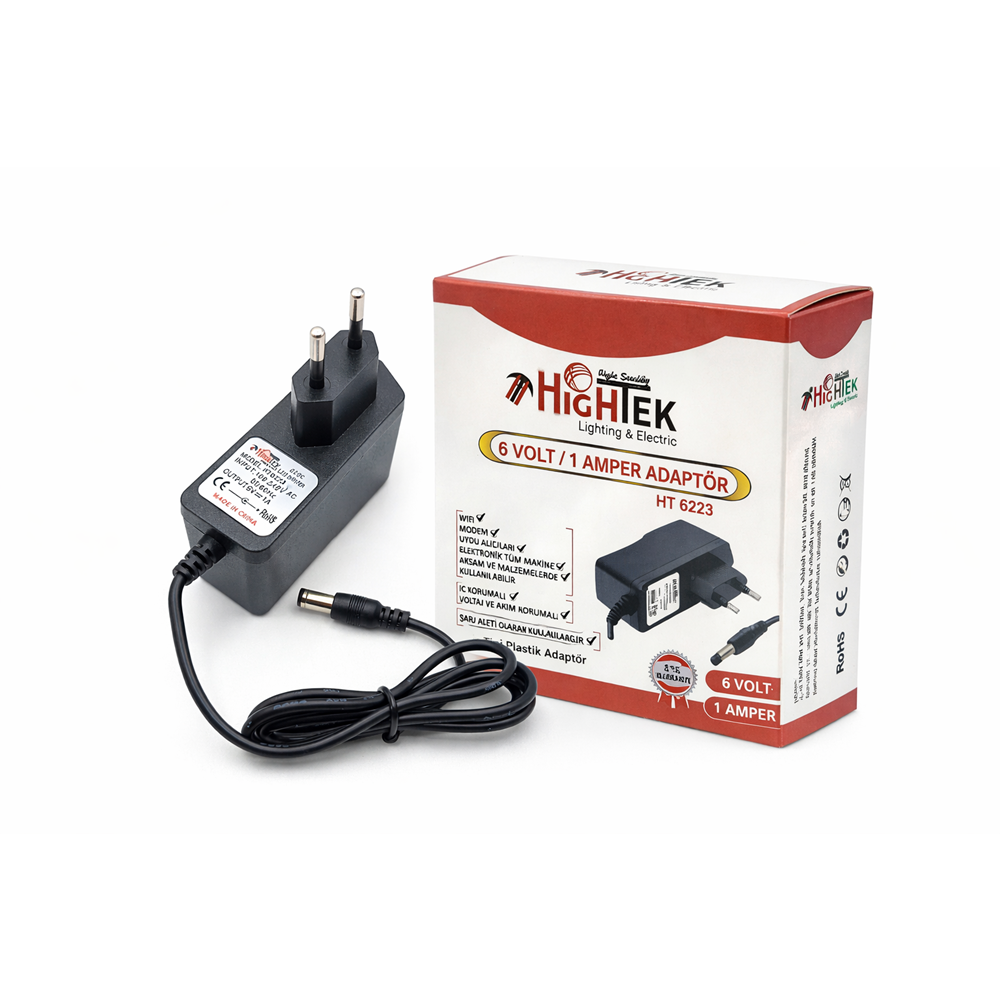 6V 1A ADAPTÖR PLASTİKHT6223