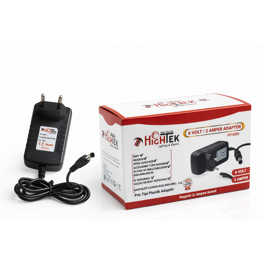 6V 2A ADAPTÖR PLASTİK HTHT8381
