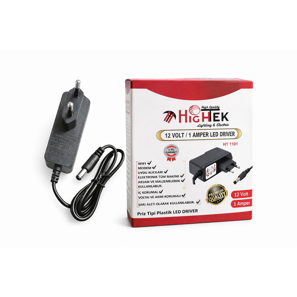 HİGHTEK HT-1101 12V 1A ADAPTÖR PLASTİK KASA
