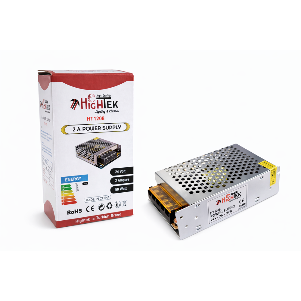 HİGHTEK HT-1208 24V 2A METAL KASA ADAPTÖR