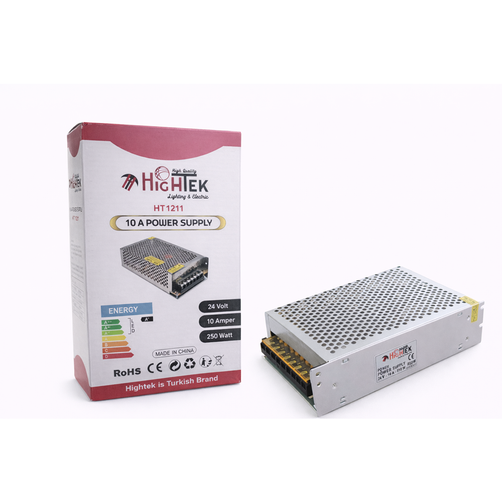 HİGHTEK HT-1211 24V 10A METAL KASA ADAPTÖR