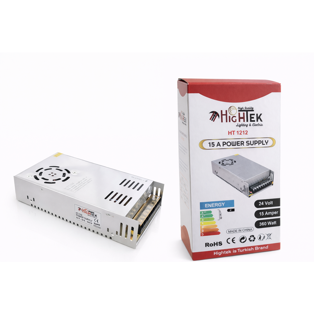 HİGHTEK HT-1212 24V 15A METAL KASA ADAPTÖR