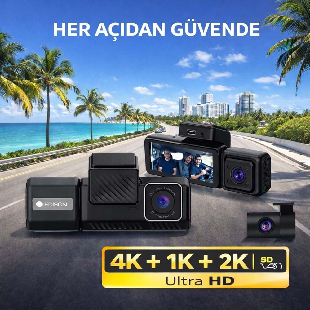 EDİSON ED-412 3 Kameralı, 3.39