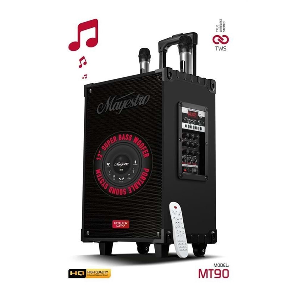 POWERWAY MAYESTRO MT90 TAŞINABİLİR BLUETOOTH HOPARLÖR