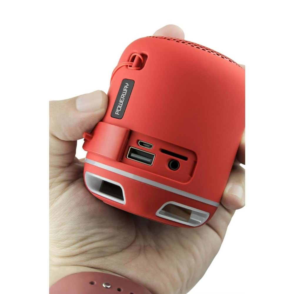 POWERWAY C4 BLUETOOTH HOPARLÖR (KIRMIZI)