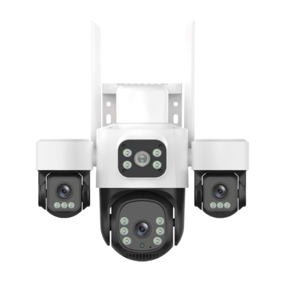 INOX-X113 3+3+3MP 3 LENSLİ WİFİ PTZ KAMERA (KOLİ 12 ADET)