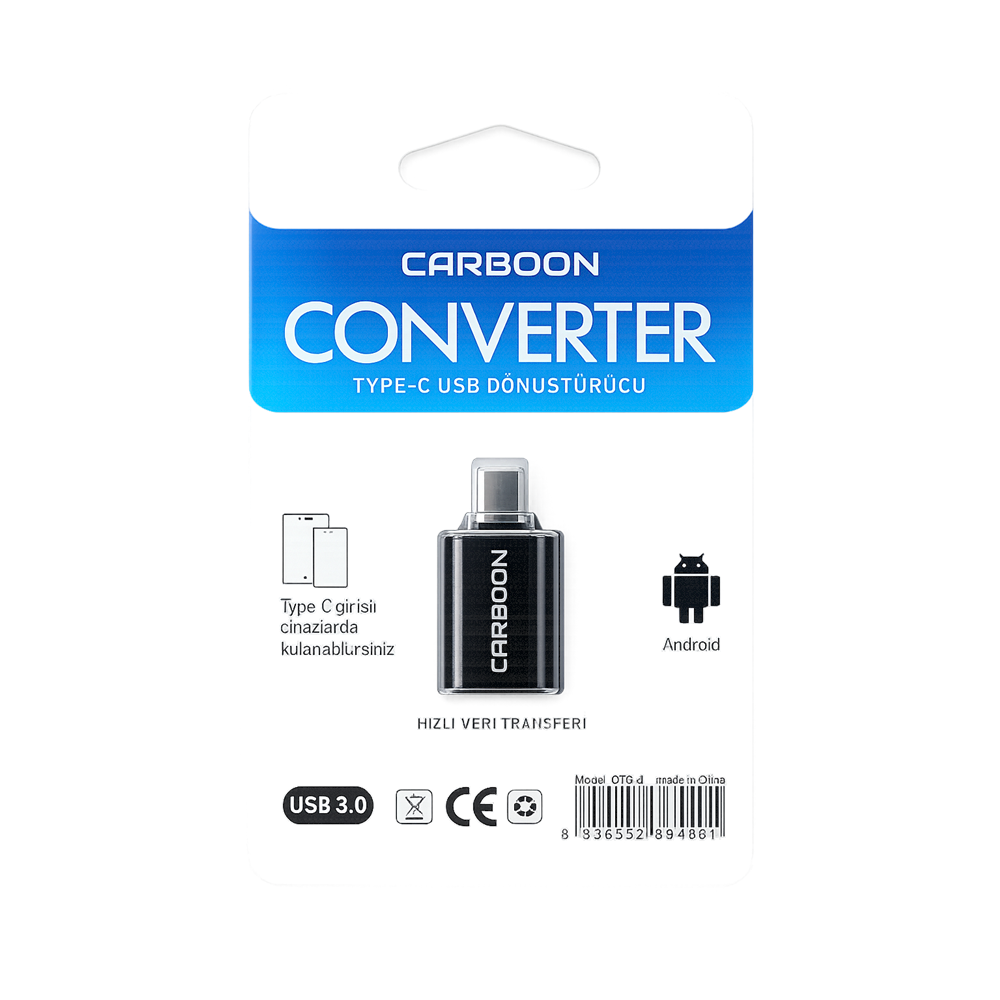 CARBOON USB 3.0 Type-C OTG Dönüştürücü Adaptör