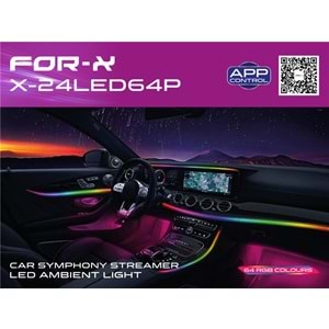 Forx X-24LED64P Ambiyans RGB APP ve Buton Control