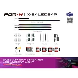 Forx X-24LED64P Ambiyans RGB APP ve Buton Control