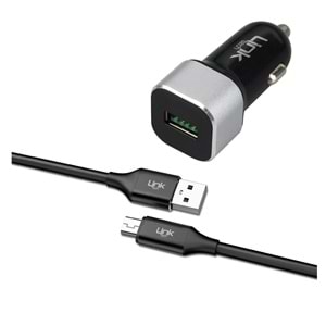 Linktech C681 18W Araç Şarj Aleti Micro Şarj Kablolu