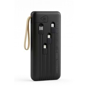 Carboon CRN-P10 10000mAh Powerbank – Taşınabilir Şarj Cihazı