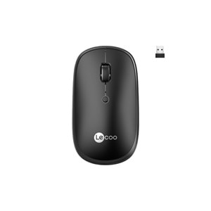 Lenovo Lecoo WS209 Şarj Edilebilir . Bluetooth Kablosuz sesiz Mouse Siyah