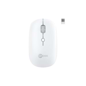 Lenovo Lecoo WS211 Şarj Edilebilir . Bluetooth Kablosuz sesiz Mouse Beyaz