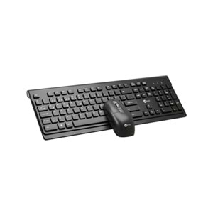Lenovo Lecoo KW203 Kablosuz Türkçe Q Klavye & Mouse Set Siyah