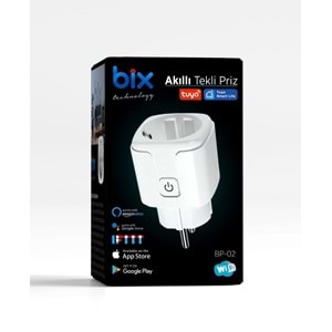BİX BP-02 Akıllı Priz Tekli internet Üzerinden Kontrol