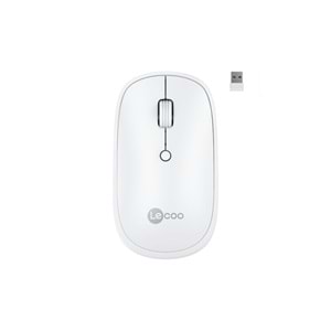 Lenovo Lecoo WS209 Şarj Edilebilir . Bluetooth Kablosuz sesiz Mouse Beyaz