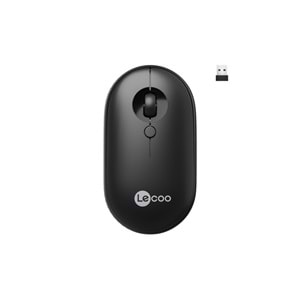 Lenovo Lecoo WS212 Kablosuz 1600DPI 4 Tuşlu Optik Mouse Siyah