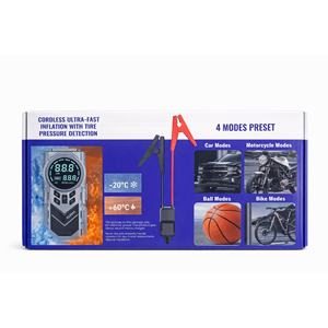 AUHMA A7722 Jump Starter & Air PumpAlt başlık:Taşınabilir Akü Takviyeli Kompresörlü Hava PompasıÖne çıkan özellikler:12000 mAh güçlü batarya1200A Jump Starter150 PSI hava kompresörüLED acil durum ışığıUSB-C hızlı şarj (45W)Powerbank özelliği