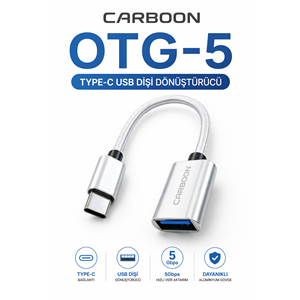 CARBOON OTG-5 TYPE-C DİŞİ USB DÖNÜŞTÜRÜCÜ