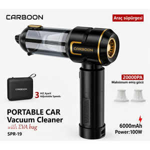 CARBOON SPR-19 100W 20000Pa Kablosuz Şarjlı Araç Süpürgesi ve Hava Üfleme