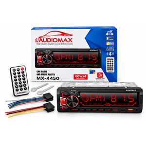 Audiomax MX-4450 7 Renkli Geniş Ekranlı Çift Usb'li Bluetooth'lu TYPE-C Giriş li Oto Teyp